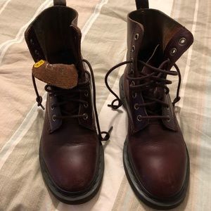 Dr. Martens maroon leather